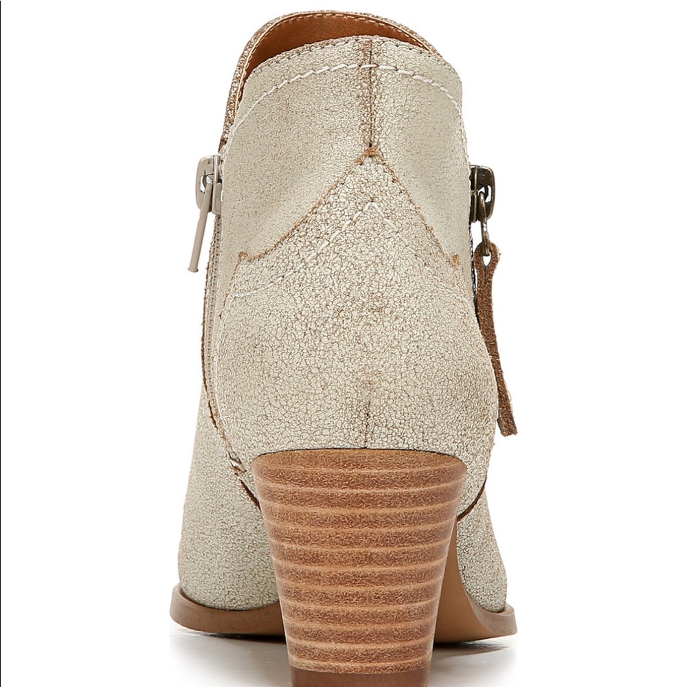 Zodiac Western Ivory Distressed Leather Boot NEW - Picture 3 of 6